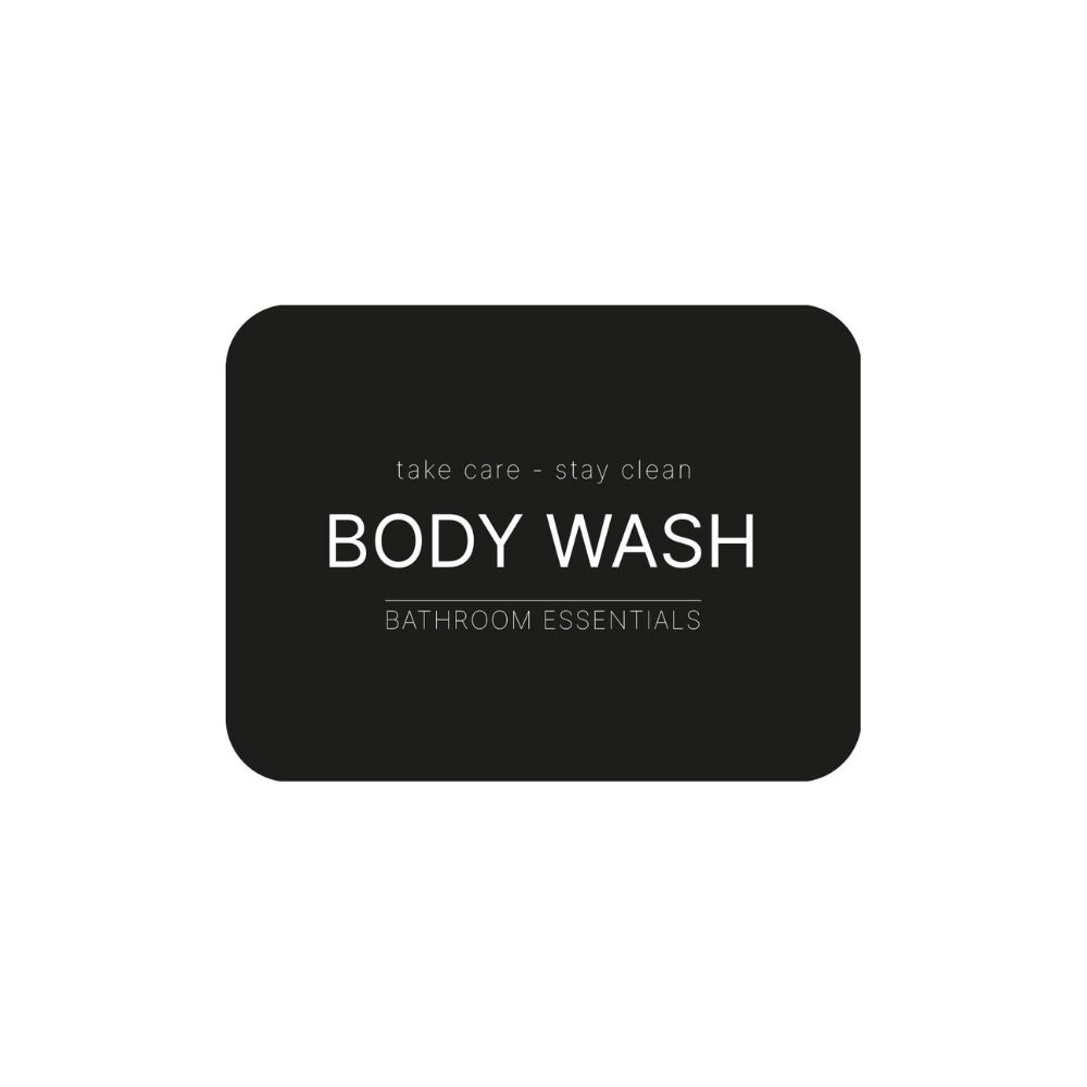 Tarraetiketti - Body Wash - Matta Musta