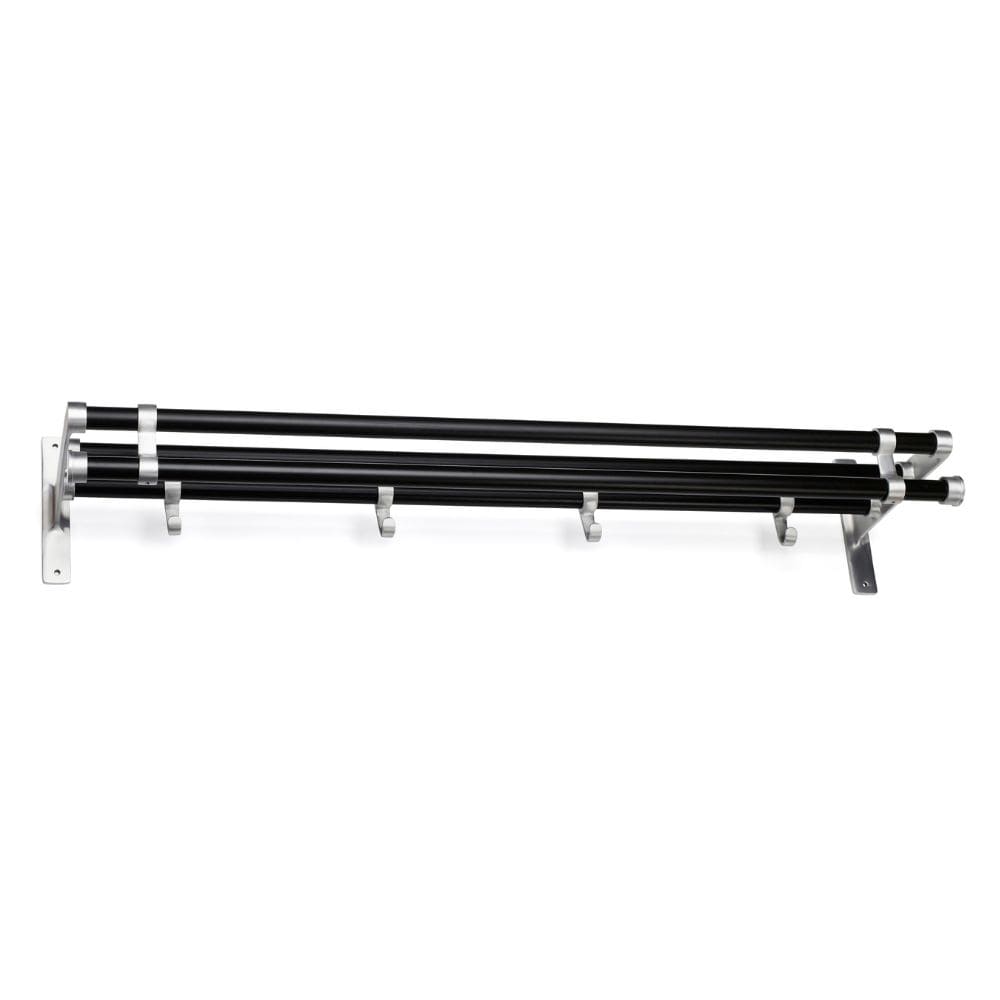 Hattuhylly Elegant Plus - 1000mm - Musta/Alumiini