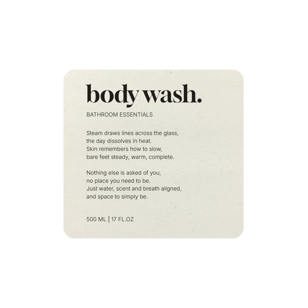 Tarraetiketti Premium - Body Wash - Beige