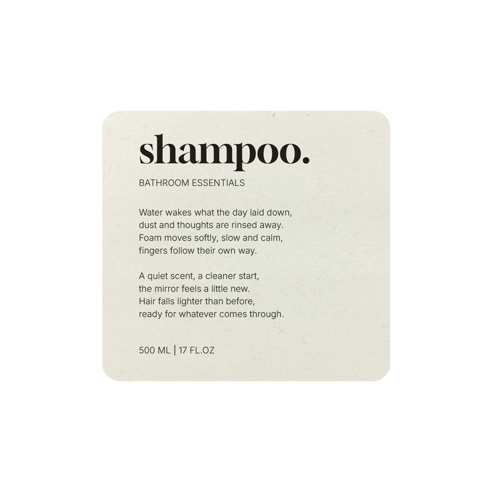 Tarraetiketti Premium - Shampoo - Beige