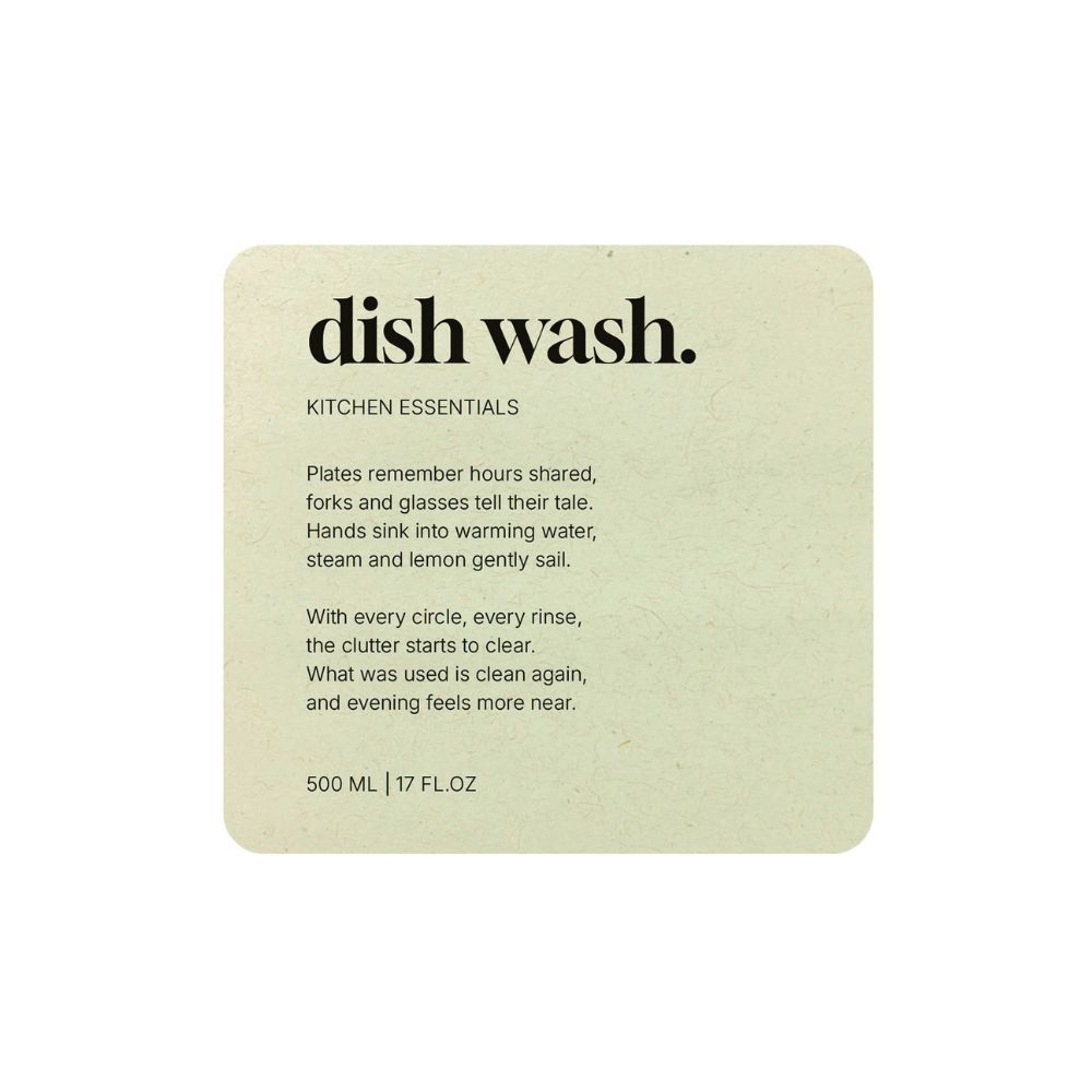 Tarraetiketti Premium - Dish Wash - Beige
