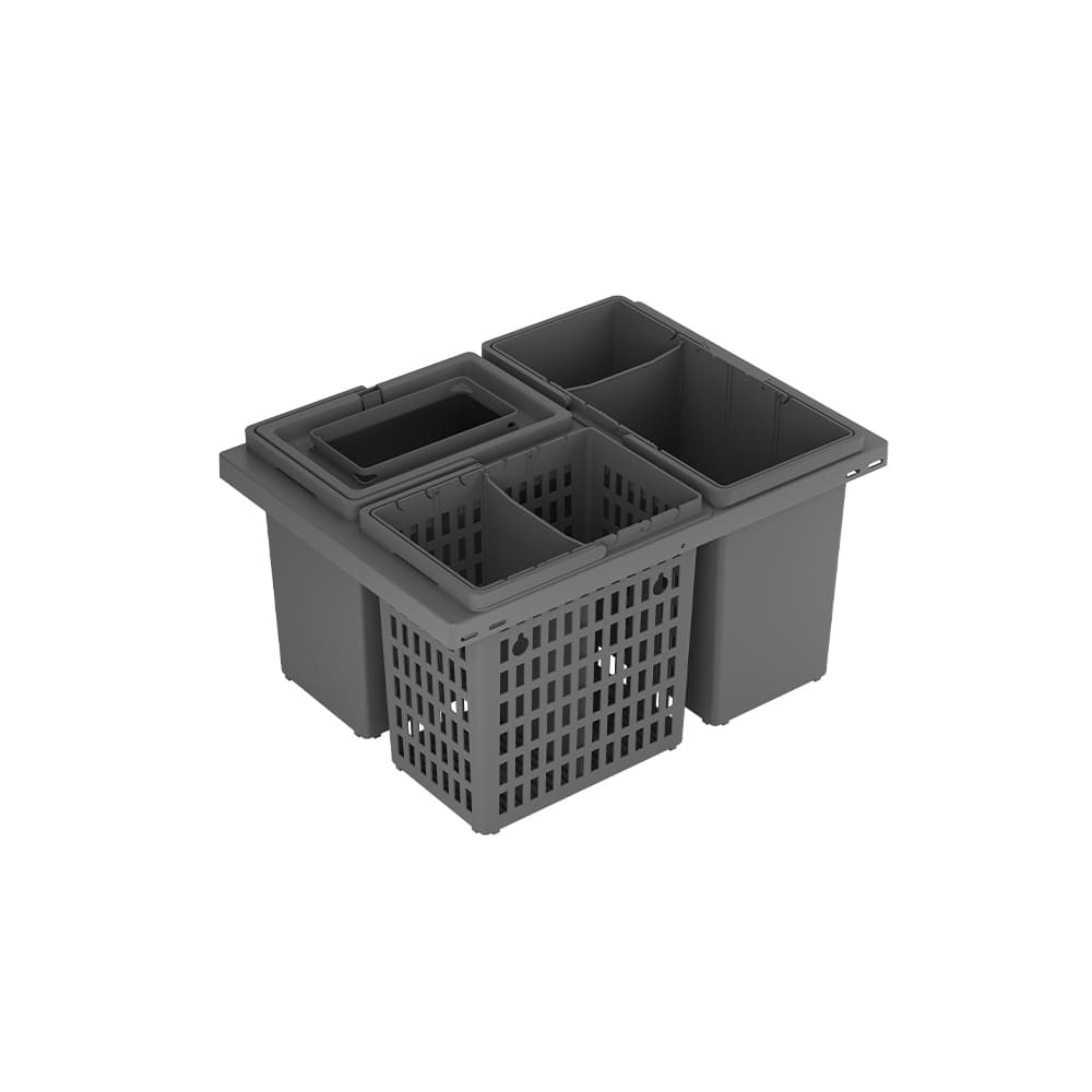 Kierrätyskuutio Cube Basic Eco - Tummanharmaa