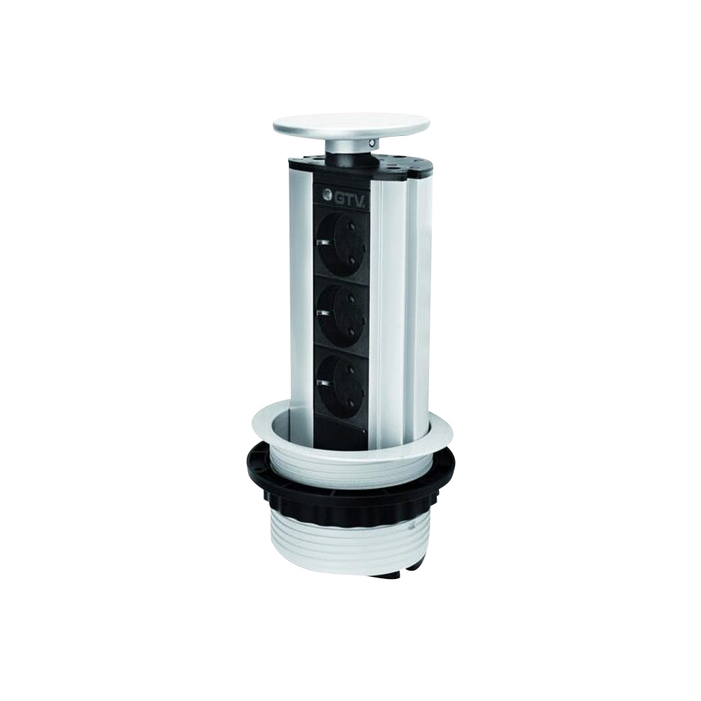 Sähkötolppa 100mm 3kpl 230V Pistorasia – Musta