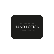 Tarraetiketti - Hand Lotion - Matta Musta