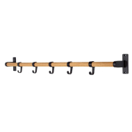 Koukkulista Elegant - 1000mm - Musta/Tammi