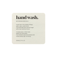 Tarraetiketti Premium - Hand Wash - Beige