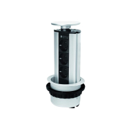 Sähkötolppa 100mm 3kpl 230V Pistorasia – Musta