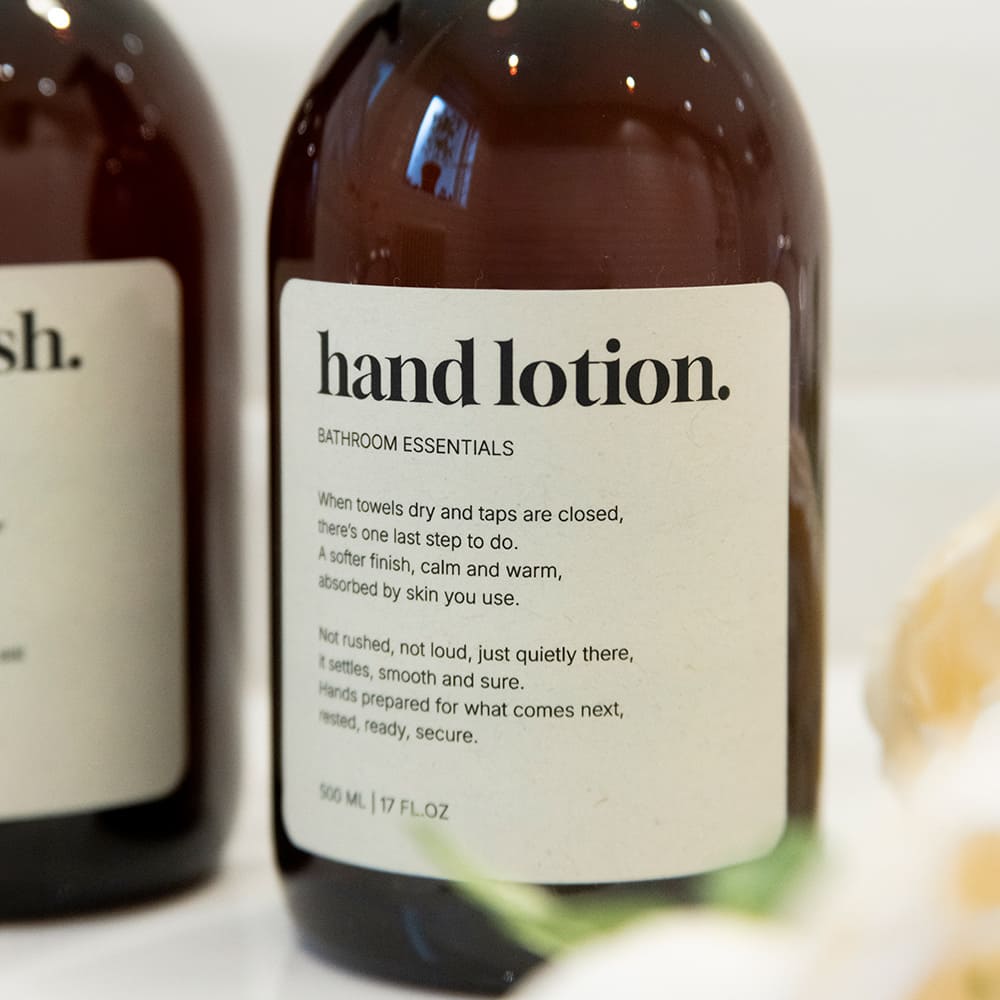 Tarraetiketti Premium - Hand Lotion - Beige