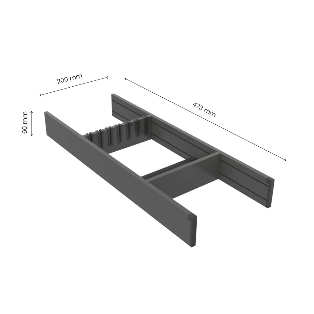 Veitsiteline Flex Basic - 500 (473mm) - Tummanharmaa