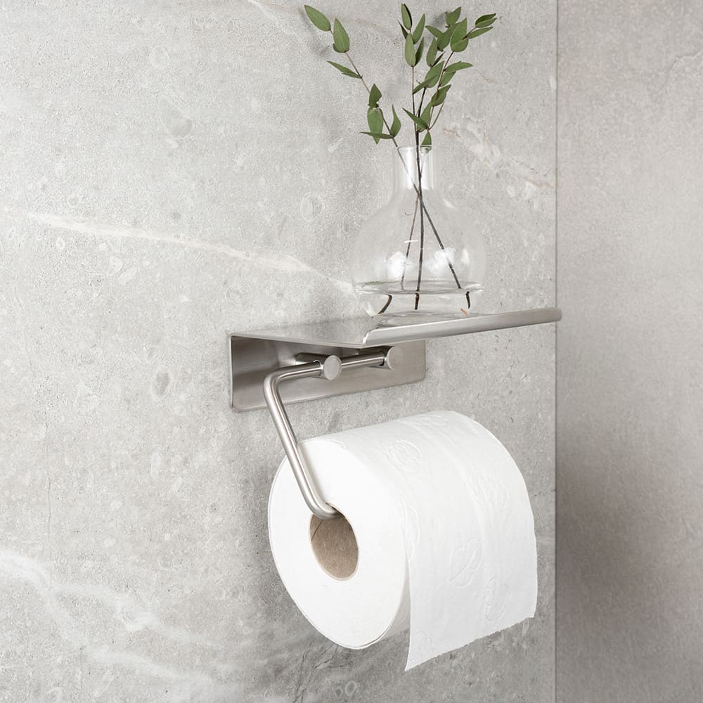 Base WC-paperiteline Hyllyllä - Harjattu Ruostumaton Teräs