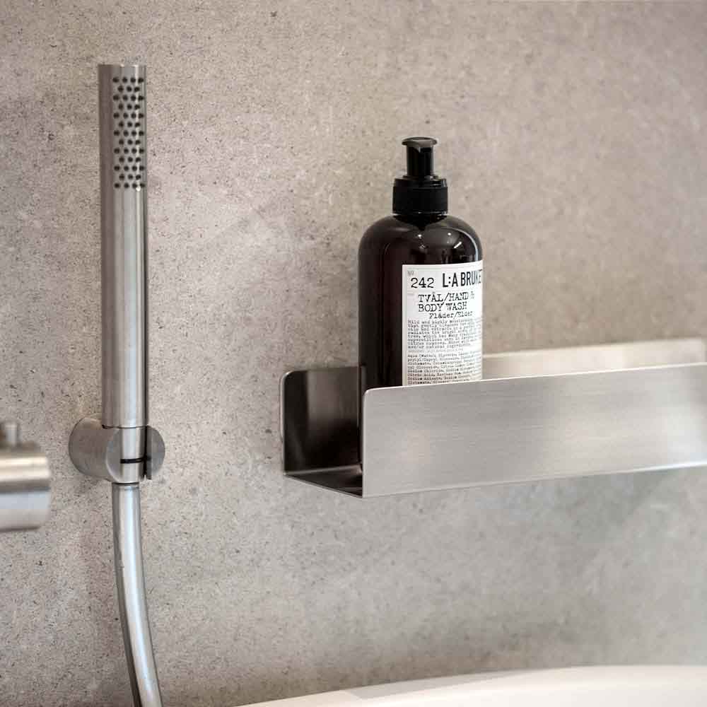 Kylpyhuone Hylly Base - 300mm - Harjattu Ruostumaton Teräs