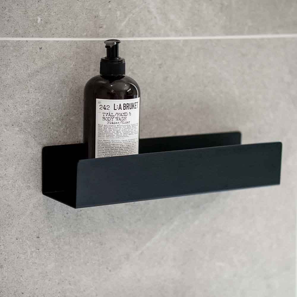 Kylpyhuone Hylly Base - 300mm - Matta Musta