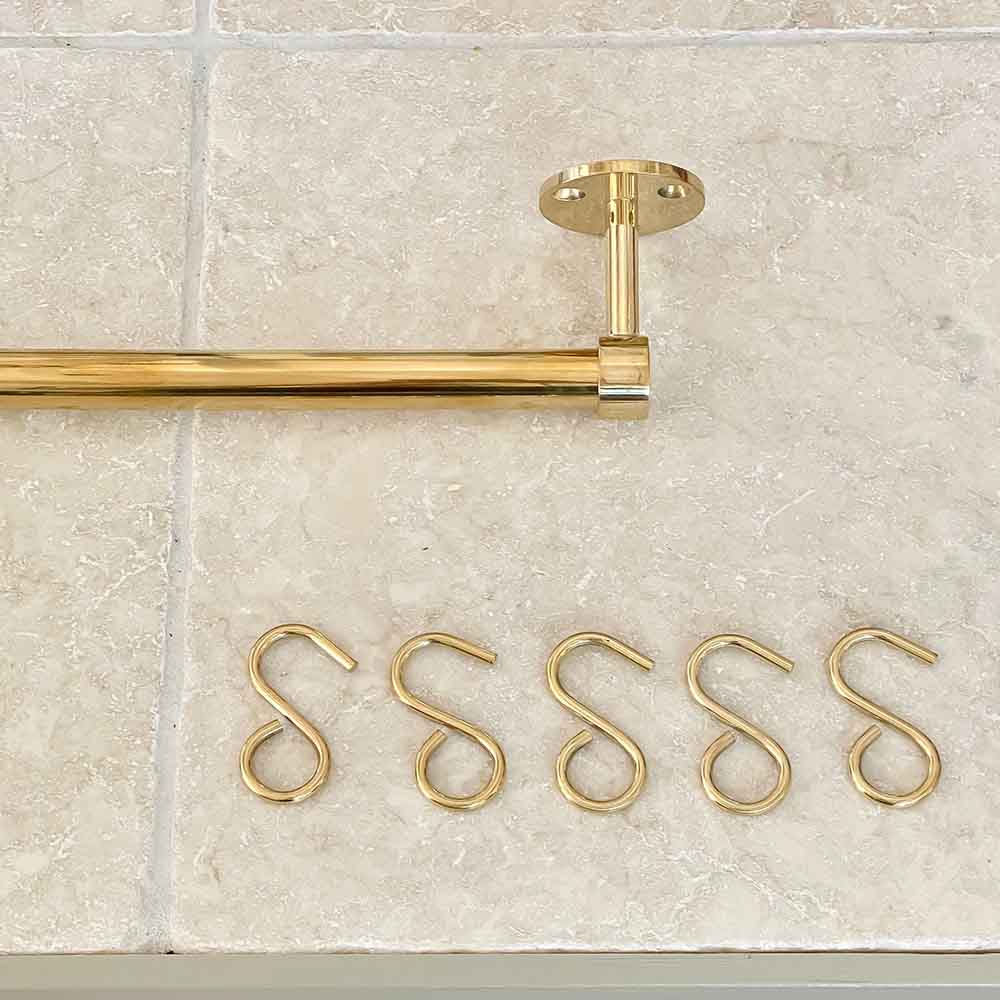 Koukku Aveny - 5 kpl - Kiillotettu Käsittelemätön Messinki