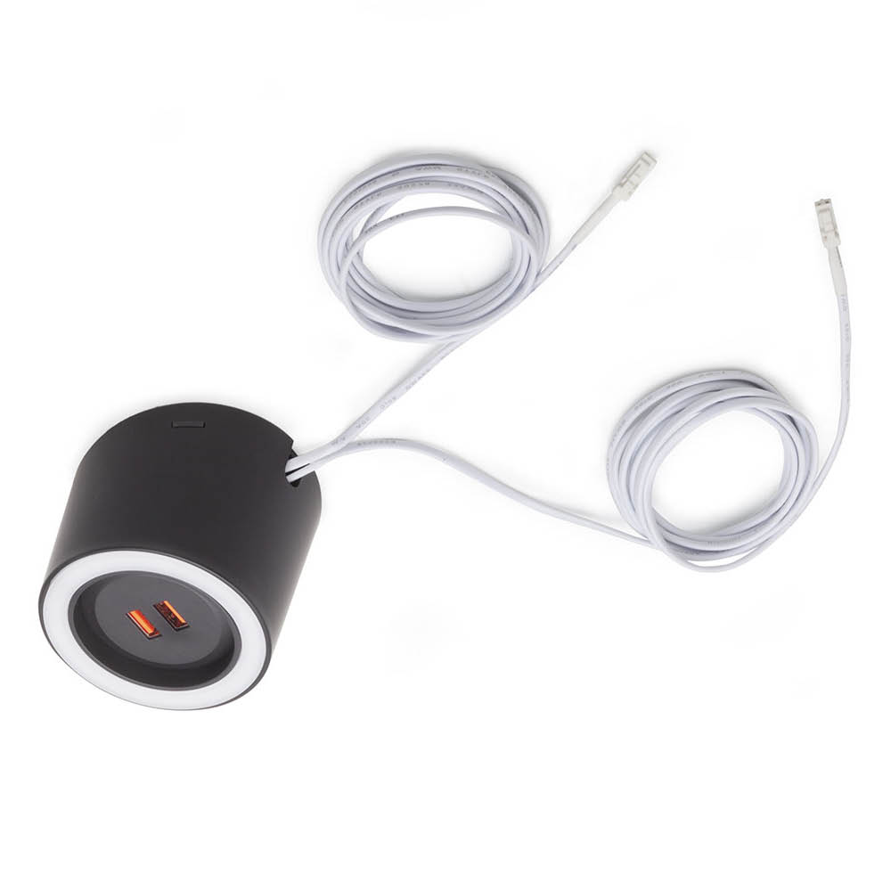  LED-Kohdevalaisin Unika - USB - Musta