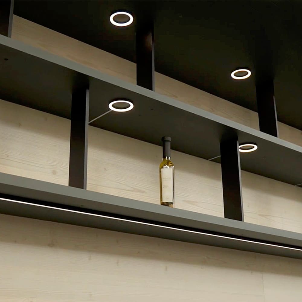 LED-kohdevalaisin Ringlight - Pinta-asennettava - Musta