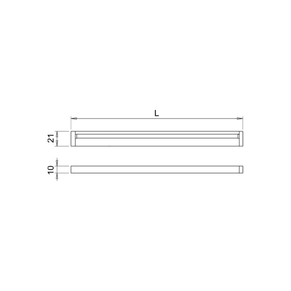 LED-Profiilin Blade - 2000mm - Mattamusta
