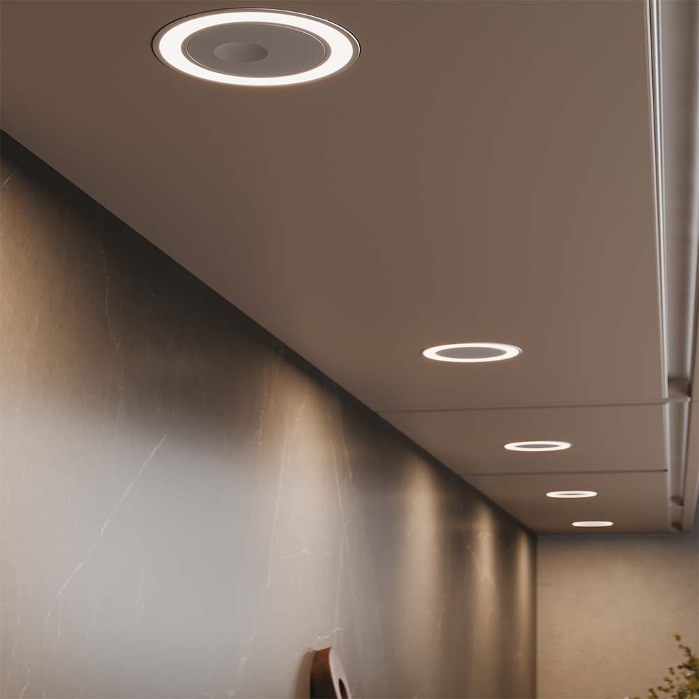 LED-Kohdevalaisin Holl D-M Kannen kanssa - Ruostumaton Teräksen Ilme