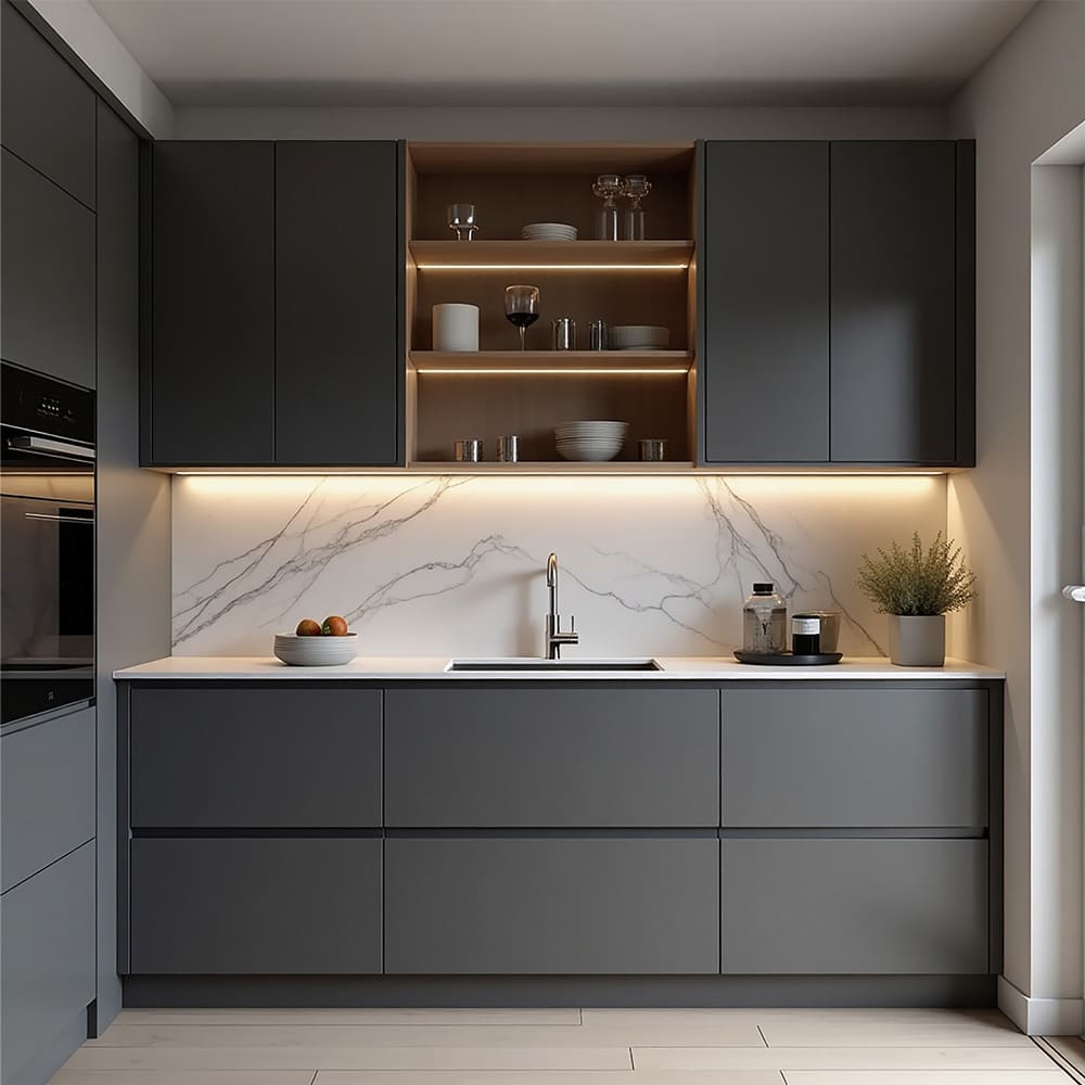 LED-Profiili LD8125 - 2000mm - Musta