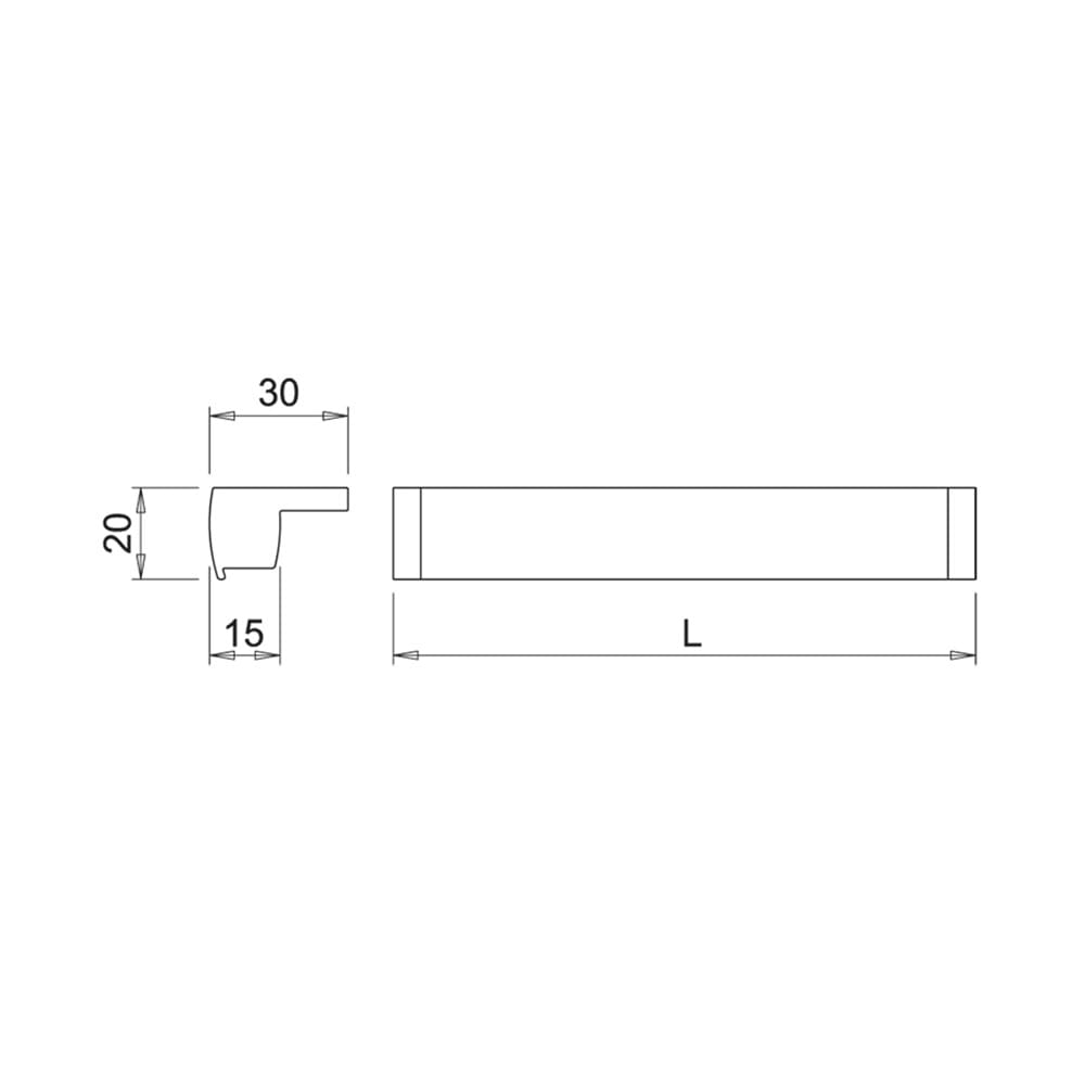 LED-Profiili Tuby - 2000mm - Alumiini