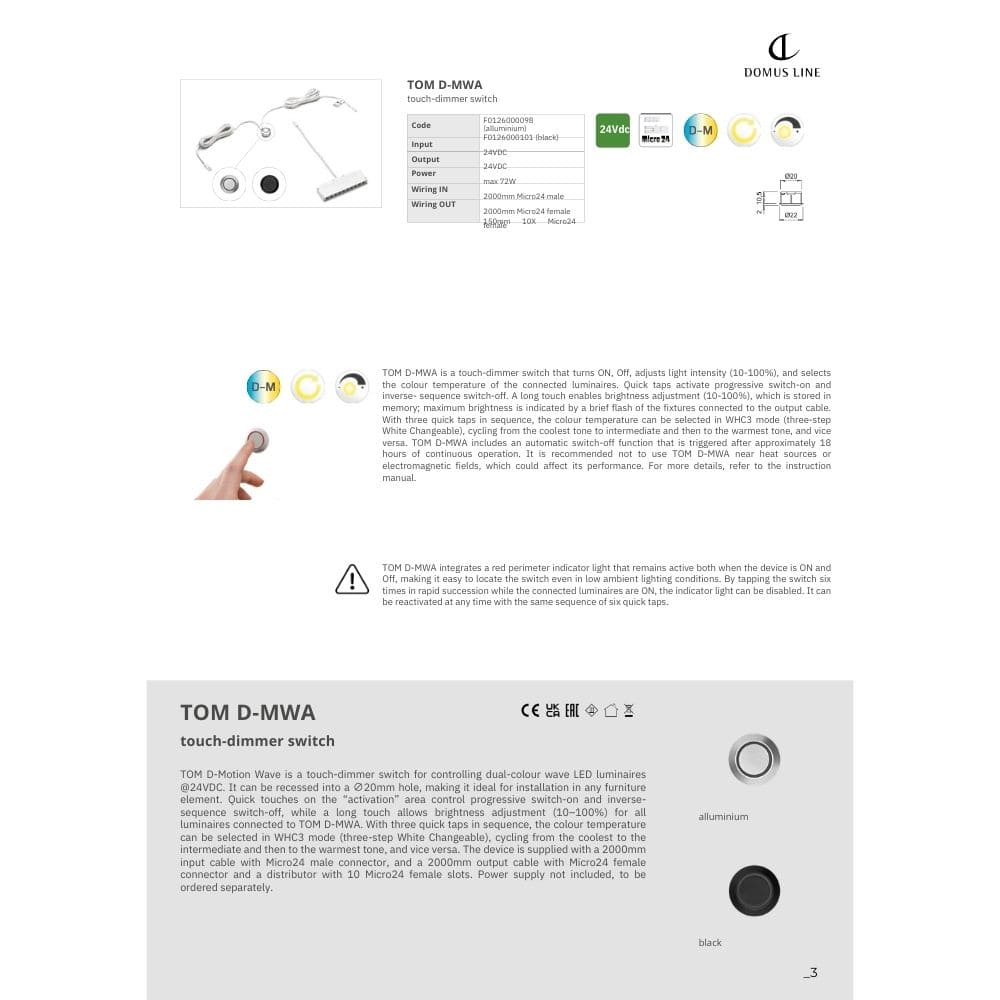 Himmennin Touch Tom D-MWA - Musta