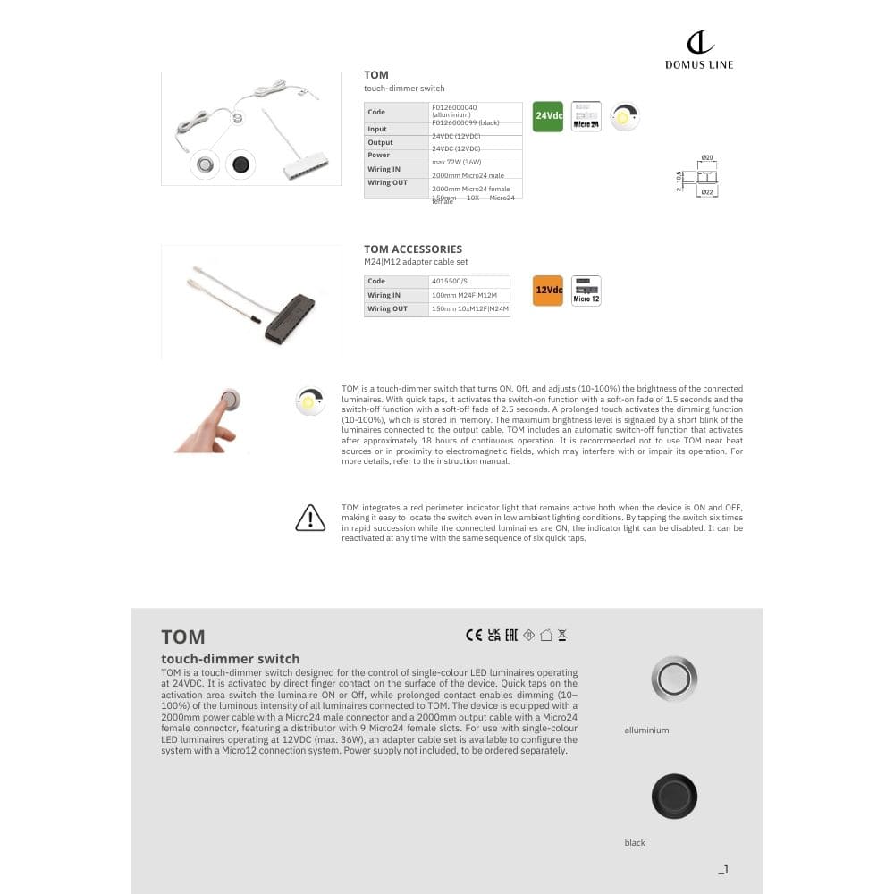 Himmennin Touch Tom D-MWA - Musta