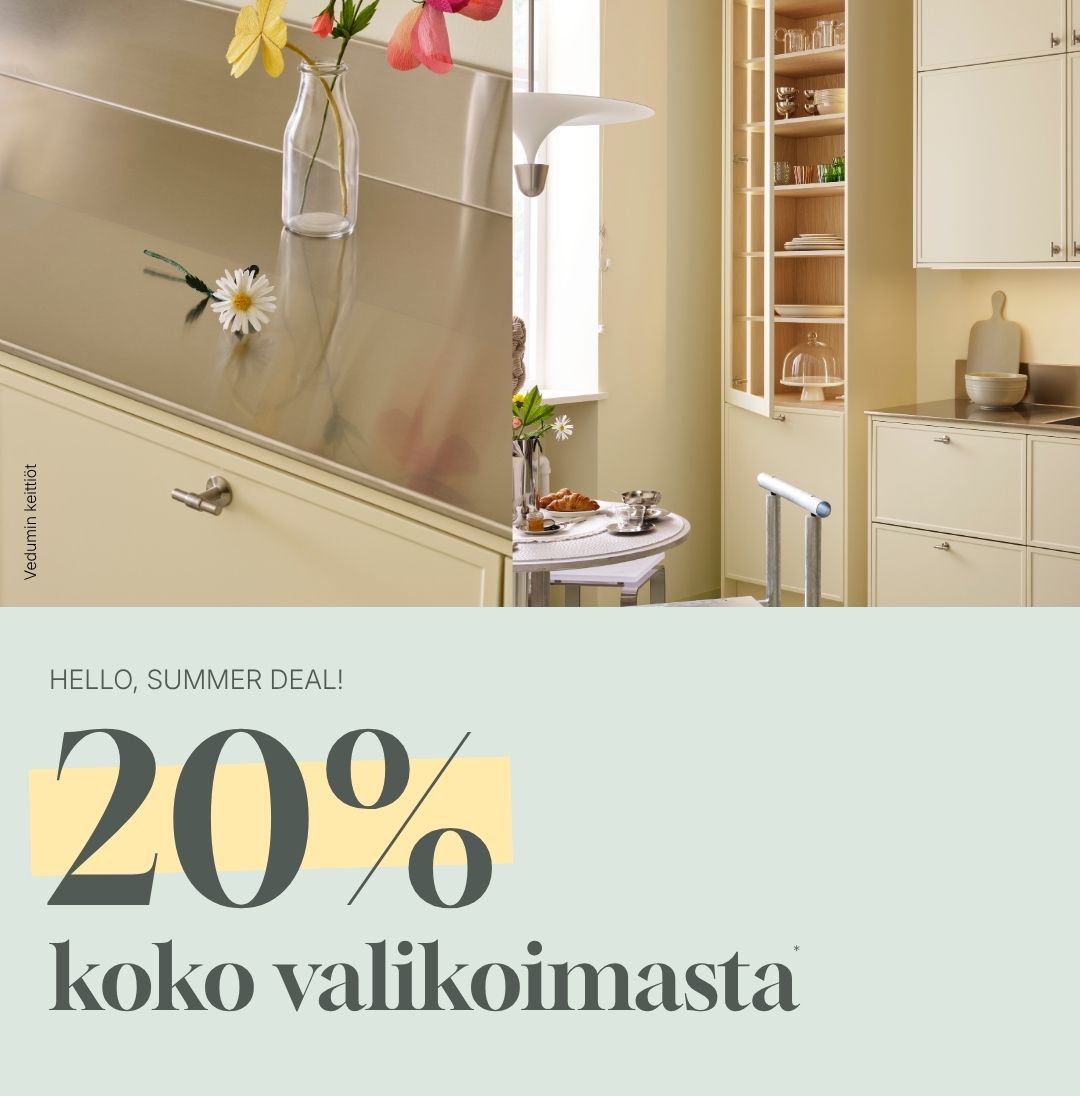 20% koko valikoimasta