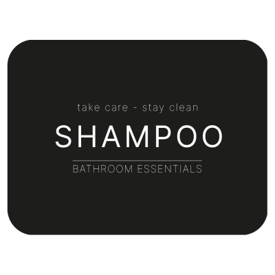 Tarraetiketti - Shampoo - Matta Musta ryhmässä Kylpyhuonetarvikkeet / Näytä kaikki kylpyhuonetarvikkeet / Saippuapumpputeline & Saippua @ Beslag Online (10102-BO)