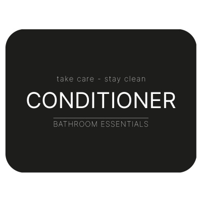 Tarraetiketti - Conditioner - Matta Musta ryhmässä Kylpyhuonetarvikkeet / Näytä kaikki kylpyhuonetarvikkeet / Saippuapumpputeline & Saippua @ Beslag Online (10103-BO)