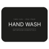 Tarraetiketti - Hand Wash - Matta Musta