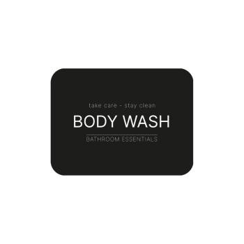 Tarraetiketti - Body Wash - Matta Musta