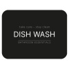 Tarraetiketti - Dish Wash - Matta Musta