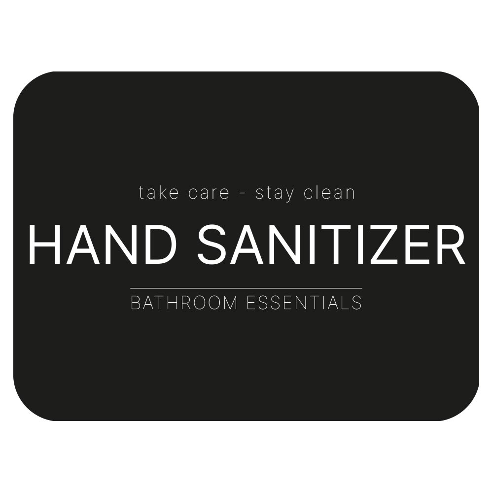 Tarraetiketti - Hand Sanitizer - Matta Musta