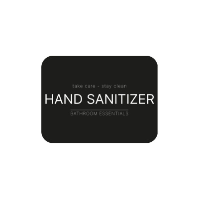 Tarraetiketti - Hand Sanitizer - Matta Musta ryhmässä Kylpyhuonetarvikkeet / Näytä kaikki kylpyhuonetarvikkeet / Saippuapumpputeline & Saippua @ Beslag Online (10108-BO)