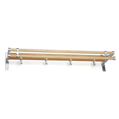 Hattuhylly Elegant Plus - 1000mm - Tammi/Alumiini ryhmässä Säilytys / Näytä kaikki tallennustilat / Käytävän säilytystila @ Beslag Online (10174-BO)