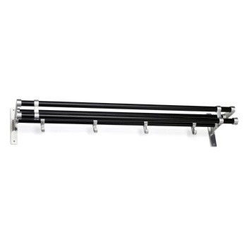 Hattuhylly Elegant Plus - 1000mm - Musta/Alumiini