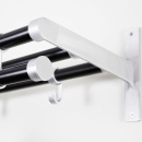 Hattuhylly Elegant Plus - 1000mm - Musta/Alumiini