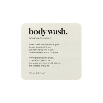 Tarraetiketti Premium - Body Wash - Beige
