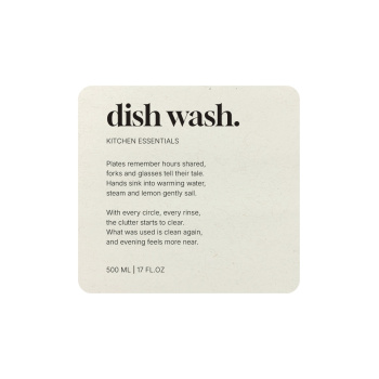 Tarraetiketti Premium - Dish Wash - Beige
