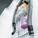 Siivouskaapin Hyllykkö Kiinteä - Hopea