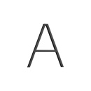 Talon kirjain Nykyaikainen - A - Musta