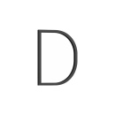 Talon kirjain Nykyaikainen - D - Musta