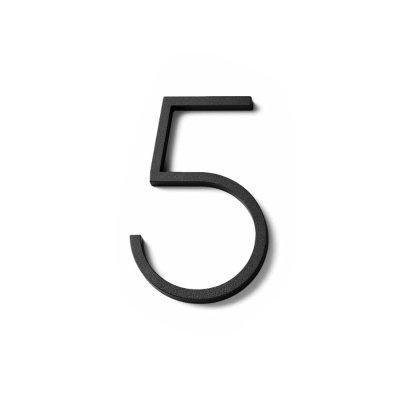 Talon numero Nykyaikainen - 5 - Musta ryhmässä Säilytys / Näytä kaikki tallennustilat / Talonumerot @ Beslag Online (2018762-5V)