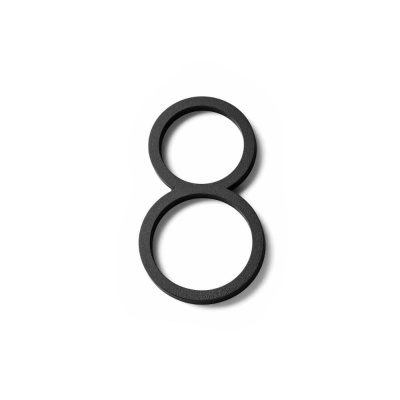 Talon numero Nykyaikainen - 8 - Musta ryhmässä Säilytys / Näytä kaikki tallennustilat / Talonumerot @ Beslag Online (2018765-8V)