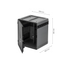 Siivouskaappisetti 4 osaa - Tummanharmaa