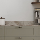 T-nuppi Bond - Tummaksi Petsattu Tammi/Harjattu Messinki