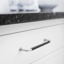 Vedin Lounge - 160mm - Kromi/Musta Nahka