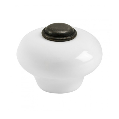 Nuppivedin 409 - 32mm - Antiikki/Posliini ryhmässä Nupit / Väri/Materiaali / Valkoinen @ Beslag Online (3911-11)