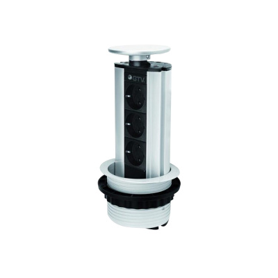 Sähkötolppa 100mm 3kpl 230V Pistorasia – Musta ryhmässä Outlet @ Beslag Online (42300)