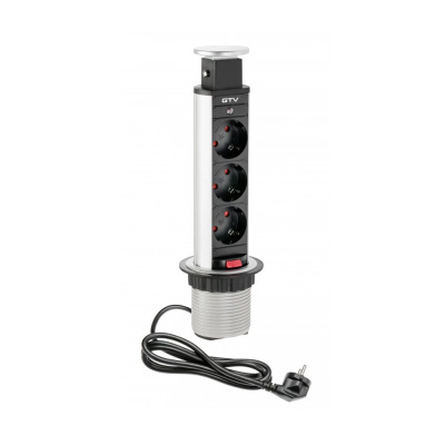 Sähkötolppa 60mm 3kpl 230V Pistorasia – Hopea ryhmässä Outlet @ Beslag Online (42303)