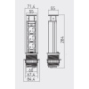 Sähkötolppa 60mm 3kpl 230V EU Pistorasia – Hopea